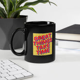Minimalist Typography Charm Black Glossy Mug - Beyond T-shirts